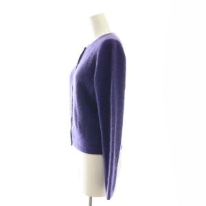 TOCCA RACOON CASHMERE カーディガン ニット 長袖 ウール カシミヤ混 M 紫 パープル