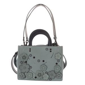 COACH ローグ バッグ 25 カラーブロック ウィズ ティー ローズ 2way ブルー