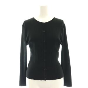 カーディガン ニット 前開き M 黒 ブラック