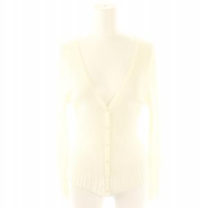 【洗える!】AJISAI カーディガン ニット 長袖 M 白 ホワイト