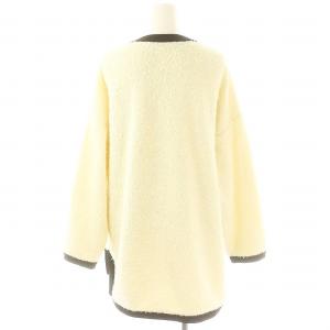 ADORE 23AW ツィーディーニット ジャケット 38 ホワイト ブラック 531-3270713