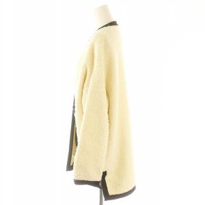 ADORE 23AW ツィーディーニット ジャケット 38 ホワイト ブラック 531-3270713