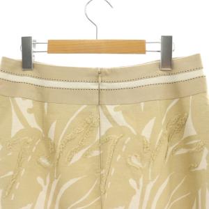 ADORE リーフジャガードスカート Aライン ロング丈 38 M ベージュ 531-0120403