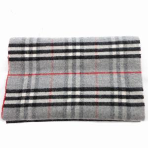 burberrys vintage マフラー フリンジ ウール チェック グレー レッド