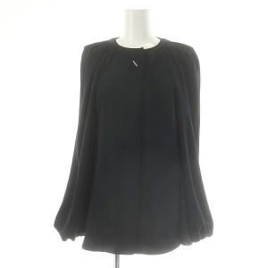 23SS スリットスリーブブラウス 長袖 前開き F 紺 ネイビー