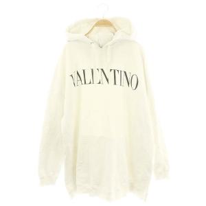 ロゴプリント  オーバーサイズ パーカー XS ホワイト  WVOMF2017U8