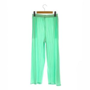 PLEATS PLEASE ISSEY MIYAKE 24SS フレアパンツ ワイド プリーツ イージー ライトグリーン PP41JF135 /DO OS
