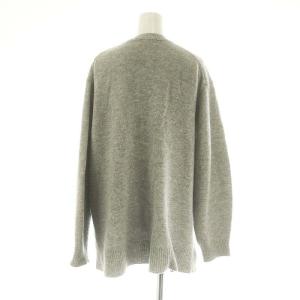 SLOBE IENA 23AW SUPER GEELONG カーディガン ニット 長袖 Vネック ウール グレー /DO OS