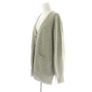 SLOBE IENA 23AW SUPER GEELONG カーディガン ニット 長袖 Vネック ウール グレー /DO OS