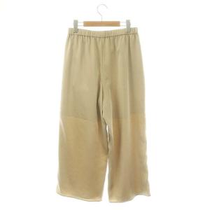 Framework 24AW サテンストレッチイージーパンツ ワイドパンツ 38 ベージュ /DF OS
