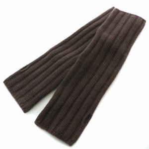 Cashmere カシミヤアームウォーマー アームカバー リブニット F 茶 ブラウン 20090500807030 タグ付き