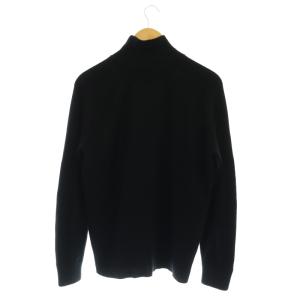 ARMANI COLLEZIONI ハーフジップニットトップス セーター 長袖 ウール 50 黒 ブラック