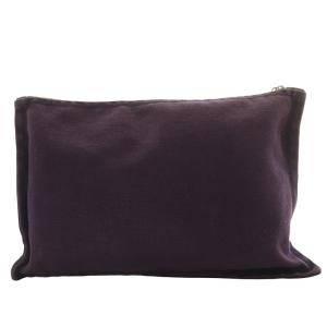 HERMES ヨッティングGM フラットポーチ キャンバス 紫 パープル /YO11 OH