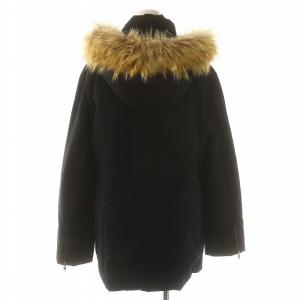 Theory ラクーンファーダウンジャケット アウター フード 2 黒 ブラック