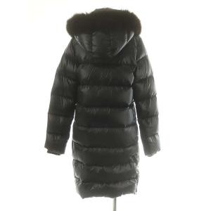 DUVETICA Deneb デネブ ダウンコート アウター ロング フード付き フォックスファー ナイロン 40 黒 ブラック