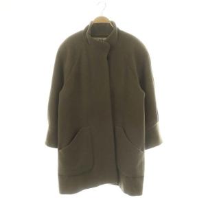 クロエウールステンカラーコート アウター ロング 総裏地 40 カーキ /DO OS