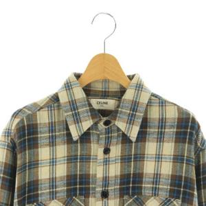 CELINE by Hedi Slimane 23AW チェック ルーズ シャツ 36