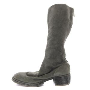 スウェードバッグ ジップブーツ 39 グリーン