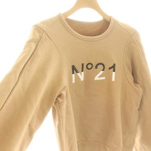 N°21 ロゴ刺繍 スウェット プルオーバー カットソー 長袖 38 ベージュ