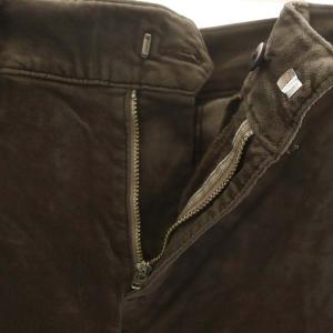 23区 DENIM 23AW ベルベット ストレッチ ワイドパンツ 36 モカ