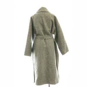 ADORE シャギーカルゼリボンベルト付きコート 38 グレー
