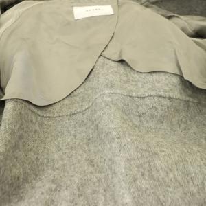 ADORE シャギーカルゼリボンベルト付きコート 38 グレー