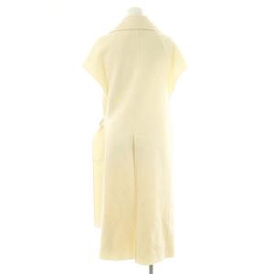 ADORE ベルテッドロングジレ ベスト ノースリーブコート 前開き 38 アイボリー