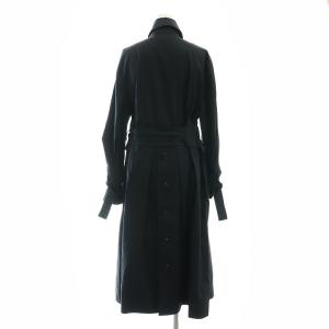 ADORE ロングトレンチコート スプリングコート ベルト付き 36 紺 ネイビー