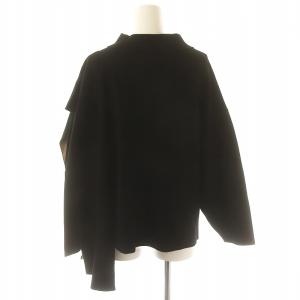 ADORE ドライストレッチニットプルオーバー カットソー 長袖 ボトルネック 38 黒 ブラック モカ