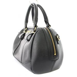 Samantha Vega ハンドバッグ レザー ロゴ 黒 /MM OF