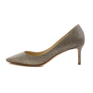 JIMMY CHOO ROMY 60 パンプス ポインテッドトゥ グリッター 38.5 25.5cm ゴールド色