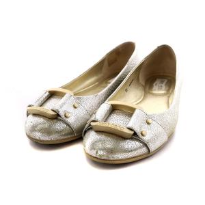 MORSE フラットシューズ パンプス 38 25cm シルバー色 /AK27