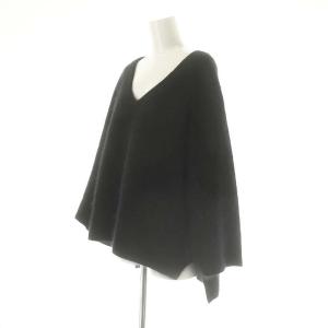 Deuxieme Classe シャギープルオーバーニット セーター 長袖 ウール 黒 ブラック