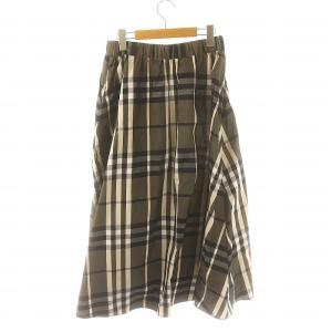 BEAUTY&YOUTH UNITED ARROWS 23AW WEB限定 チェックタフタ ギャザースカート ロング フレア 茶 ブラウン