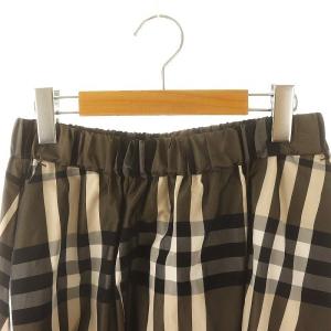 BEAUTY&YOUTH UNITED ARROWS 23AW WEB限定 チェックタフタ ギャザースカート ロング フレア 茶 ブラウン