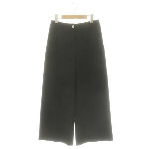 ベーシック basic ビジューボタン ワイドパンツ 34 黒 ブラック /MF OS