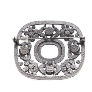 René ビジュー ブローチ グレー クリア