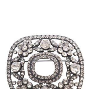 René ビジュー ブローチ グレー クリア