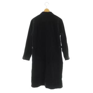 MHL. コーデュロイシャツワンピース ロング 長袖 コットン 2 黒 ブラック