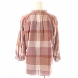 BLUE LABEL CRESTBRIDGE ブラウス 長袖 プルオーバー チェック 38 ピンク