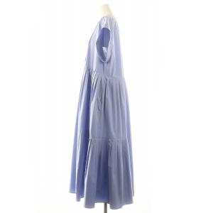 ADORE 24AW ウェットテクスチャータフタワンピース 38 ライトブルー
