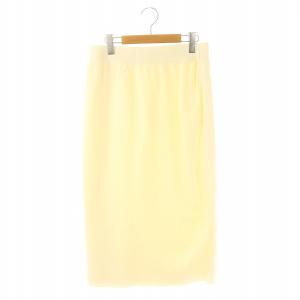 24AW ドライストレッチニットスカート タイト ロング 38 オフホワイト /HK OS