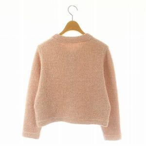 STRAWBERRY-FIELDS 24AW MIXツイードニットジャケット カーディガン 長袖 ピンク /NR OS