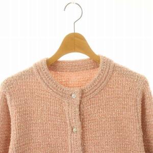 STRAWBERRY-FIELDS 24AW MIXツイードニットジャケット カーディガン 長袖 ピンク /NR OS