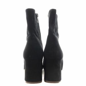 DIANA ビジューショートブーツ チャンキーヒール スエード 23.0cm 黒 ブラック 66264 /AN9 OF