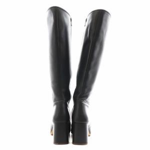 DIANA ロングブーツ チャンキーヒール スクエアトゥ 23.0cm 黒 ブラック 66261 /AN15 OF