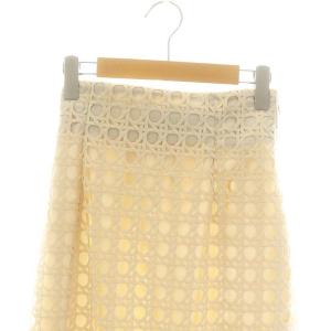 CELFORD 23SS サーキュラーレースマーメイドスカート ロング 36 ライトベージュ /ES OS