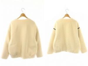 allureville 22AW フェイクプードルファーショートブルゾン ジャケット リバーシブル 2 アイボリー /DF OS