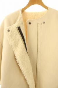 allureville 22AW フェイクプードルファーショートブルゾン ジャケット リバーシブル 2 アイボリー /DF OS