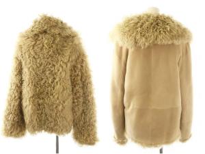 Theory ムートンコート リバーシブル S ベージュ